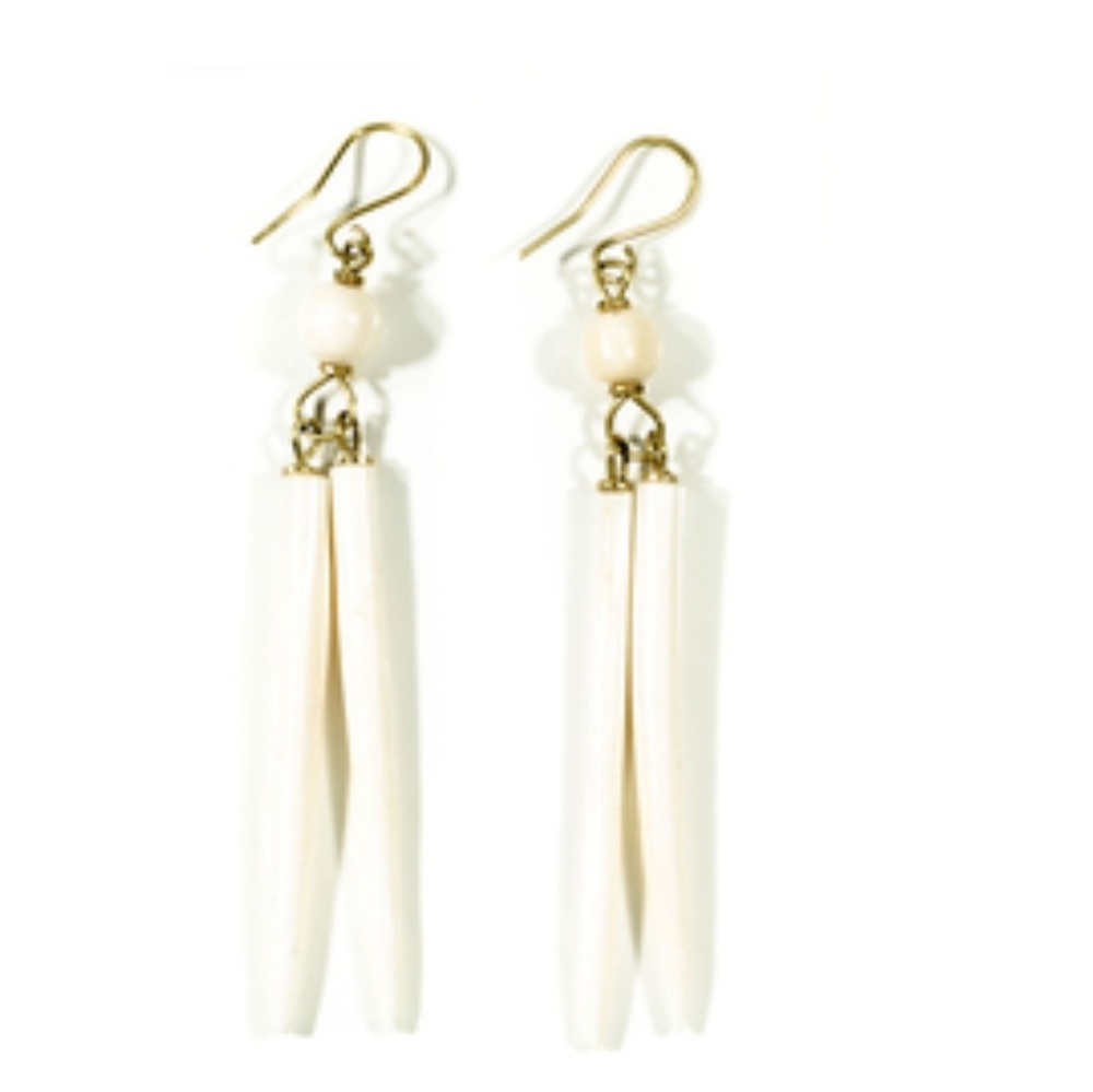 Ivory Kenyan Double Spike Earrings